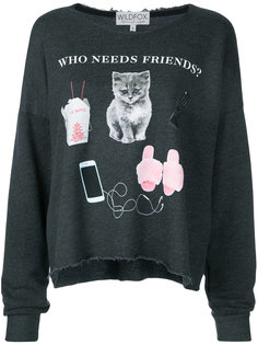 футболка Who Needs Friends Wildfox