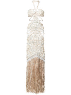 декорированное вечернее платье с вырезными деталями Jonathan Simkhai