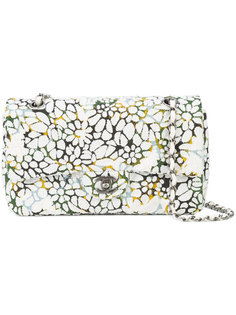 medium floral tweed double flap bag Chanel Vintage