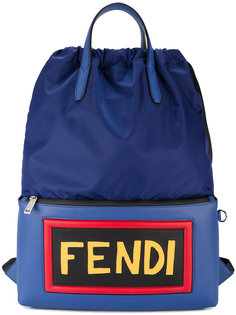 рюкзак с кожаным логотипом Fendi