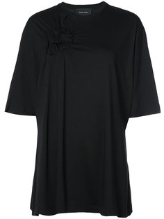 ruched flower detail T-shirt  Simone Rocha