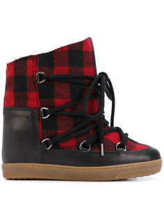tartan shearling Nowles boots Isabel Marant