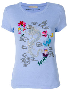 футболка с вышитым драконом  Ermanno Scervino