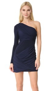 alice + olivia Crissy Wrap One Sleeve Goddess Dress