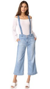 AG The James Suspender Wide Leg Crop Overalls