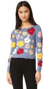 alice + olivia Lucca Graphic Floral Sweater