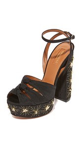 Aquazzura Mira Plateau 140 Stars Sandals