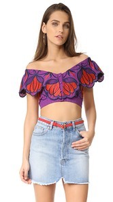 Alice McCall Let Your Love Flow Cropped Top