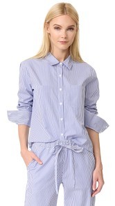 ANINE BING Striped Pajama Shirt