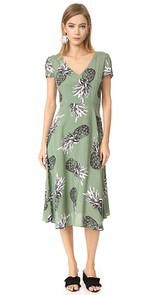 BB Dakota Emilienne Pineapple Printed Tie Back Dress