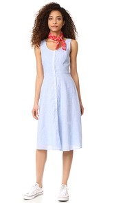 BB Dakota Lavinia Pinstripe Linen Dress