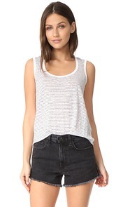 ATM Anthony Thomas Melillo Linen Jersey Sweetheart Tank