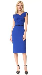 Black Halo Jackie O Belted Dress