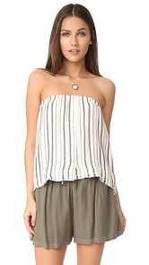 Bella Dahl Strapless Button Front Top