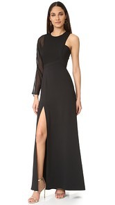 BCBGMAXAZRIA One Shoulder Gown