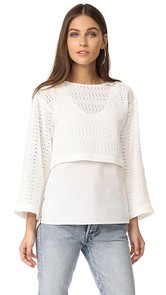 Derek Lam 10 Crosby Crochet 2-in-1 Top