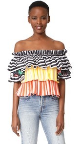 Caroline Constas Pandora Ruffle Top