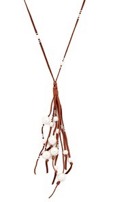 Chan Luu Suede Fringe Necklace