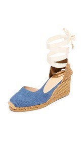 Castaner Washed Canvas Wedge Espadrilles