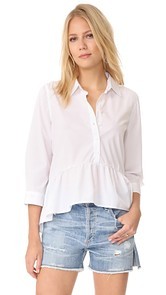 Birds of Paradis Peplum Shirt