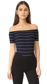 Capulet Off Shoulder Striped Bodysuit