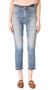 Citizens of Humanity Dree Crop High Rise Slim Straight Jeans