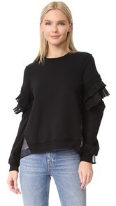 Clu Contrast Pleated Sweatshirt