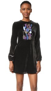 Cynthia Rowley Velvet Bell Sleeve Dress