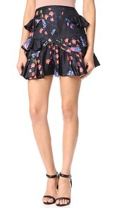 Cynthia Rowley Multi Ruffle Skirt