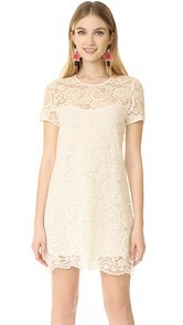 cupcakes and cashmere Shea Cap Sleeve Lace Wing Dress