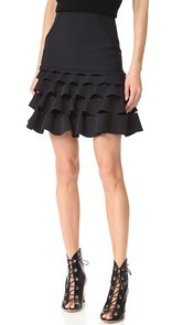 Dion Lee Slash Ruffle Miniskirt