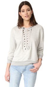 David Lerner Lace Up Sweatshirt