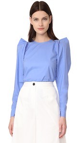 Derek Lam Puff Shoulder Blouse