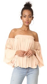 Elizabeth and James Emelyn Pleated Flare Sleeve Top