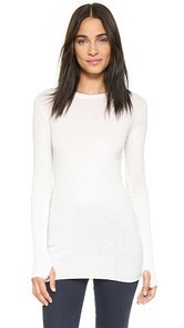 Enza Costa Cuffed Crew Neck Top