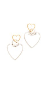 Eddie Borgo Locked Heart Earrings