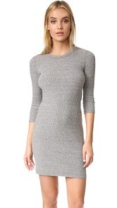 Enza Costa 3/4 Sleeve Mini Dress
