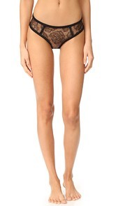 Fleur du Mal Rose Lace Hipster Thong