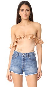 For Love &amp; Lemons Virgo Ruffle Bodysuit
