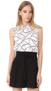 Equipment Sleeveless Slim Signature Blouse