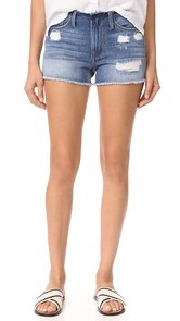 FRAME Le Cutoff Cuff Frayed Waist Shorts