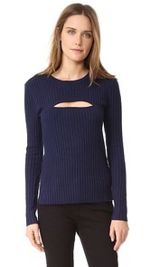 FRAME Overlap Rib Sweater