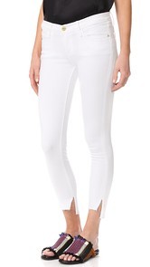 FRAME Le Skinny De Jeanne Stagger Hem Jeans