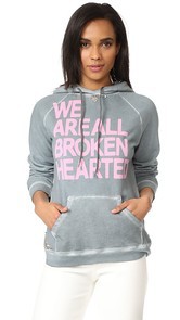 FREECITY Broken Hearted Studded Pullover Hoodie