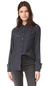 FRAME Double Cuff Blouse