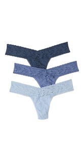 Hanky Panky 3 Pack Something Blue Low Rise Thong