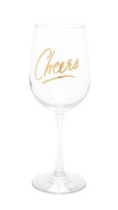 Gift Boutique Cheers Wine Glass