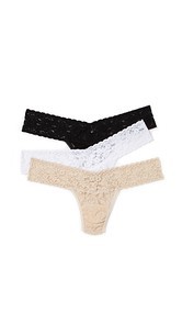 Hanky Panky 3 Pack Signature Lace Low Rise Thong