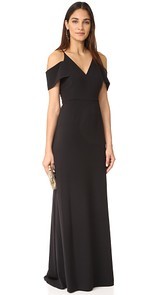 Halston Heritage Cold Shoulder Gown
