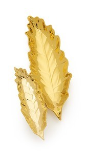 Gift Boutique Gold Leaves Tray Set